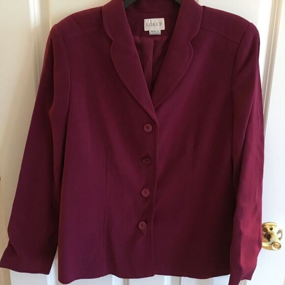 NWT. Koret Brand Women’s Size 8 Wine Colored Jacket - Picture 8 of 12